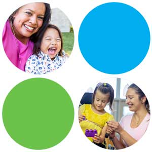 Special needs kids with autism and child in wheelchair